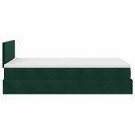 vidaXL Cadre de lit ottoman avec matelas vert foncé 120x200 cm velours