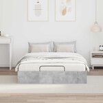 vidaXL Cadre de lit ottoman Gris béton 150 x 200 cm Bois d'ingénierie