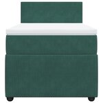 vidaXL Sommier à lattes de lit avec matelas Vert foncé 90x200 cm