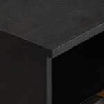 vidaXL Table de chevet noir 40x33x46 cm bois d'ingénierie