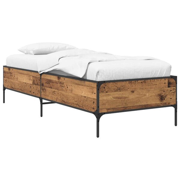 vidaXL Cadre de lit Bois ancien 80 x 200 cm Bois d'ingénierie