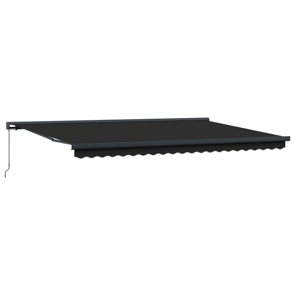 vidaXL Store Rétractable Manuel Anthracite 500x300 cm