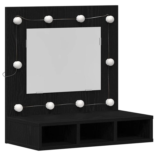 vidaXL Armoire Miroir Chêne noir 60 x 31 5 x 62 cm Bois d'ingénierie