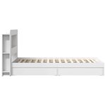 vidaXL Cadre de lit avec rangement Blanc 90 x 200 cm Bois d'ingénierie
