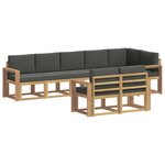 vidaXL Ensemble de canapés d'extérieur 8 pc Blanc et anthracite