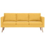 vidaXL Ensemble de canapé 2 Pièces tissu jaune