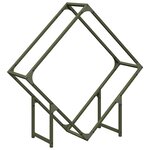 vidaXL Portant de bois chauffage vert olive 80x25x80 cm