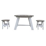 AXI Ensemble de table de pique-nique enfants 3 Pièces Gris et blanc