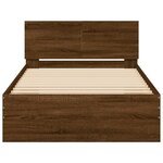 vidaXL Cadre de lit sans matelas avec tête de lit 100x200 cm