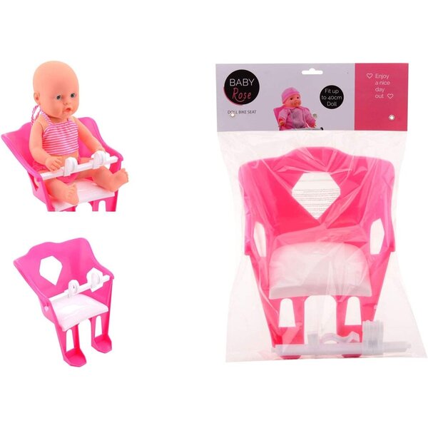 Johntoy 27614 - Bébé Rose Siège de vélo pour poupée