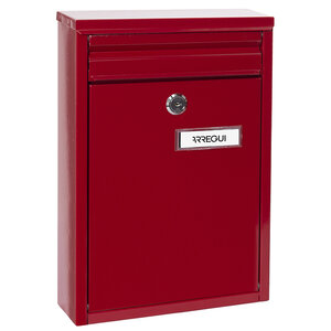 Boîte aux Lettres en Acier  Zaguán E5756  Avec Fente Arrière  Rouge