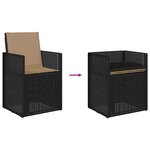 vidaXL Chaises de jardin salle à manger 2 Pièces Anthracite et taupe PP
