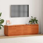 vidaXL Meuble TV Marron 156 x 37 x 45 cm Bois de pin massif