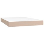 vidaXL Sommier à lattes de lit avec matelas LED Cappuccino 140x190 cm
