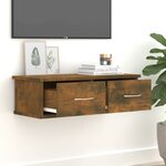 vidaXL Armoire murale Chêne fumé 60x26x18 5 cm Bois d'ingénierie