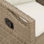 vidaXL Banc de jardin avec oreiller Beige et crème 105 x 60 x 112 cm