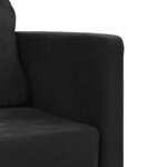 vidaXL Canapé-lit 2 en 1 noir 122x204x55 cm velours
