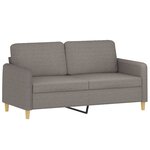 vidaXL Ensemble de canapés 3 Pièces avec coussins taupe tissu