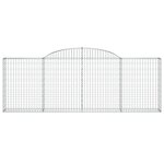 vidaXL Paniers à gabions arqués 11 Pièces 300x30x100/120 cm fer galvanisé