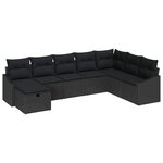vidaXL Ensemble de Canapés avec coussin 8 Pièces polyrotin