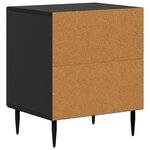 vidaXL Cabinet de chevet Noir 43 x 34 5 x 50 cm Bois d'ingénierie