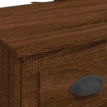 vidaXL Coiffeuse avec lumières LED chêne marron 90x42x132 5 cm