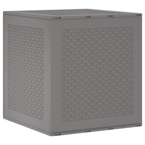 vidaXL Boîte de rangement Gris clair 55 x 53 x 57 cm Polypropylène