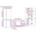 vidaXL Ensemble meuble TV 5 Pièces Blanc Bois d'ingénierie