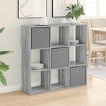 vidaXL Buffet avec tiroir Gris Sonoma 102 x 31 x 99 5 cm