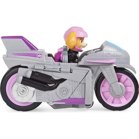 Pat patrouille - vehicule + figurine amovible stella moto pups paw