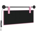 vidaXL Tête de lit suspendue Avec lumière LED Rose Tissu