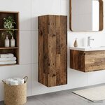 vidaXL Cabinet de Salle de Bain Mural Bois ancien 33 x 34 5 x 60 cm