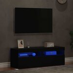 vidaXL Meubles TV avec lumières LED 2 Pièces Noir 60x35x40 cm