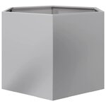 vidaXL Jardinière hexagone 69x60x45 cm acier galvanisé