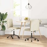 vidaXL Chaises à manger lot de 2 crème similicuir