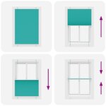 vidaXL Store plissé vert pétrole 85x150 cm largeur du tissu 84 4 cm