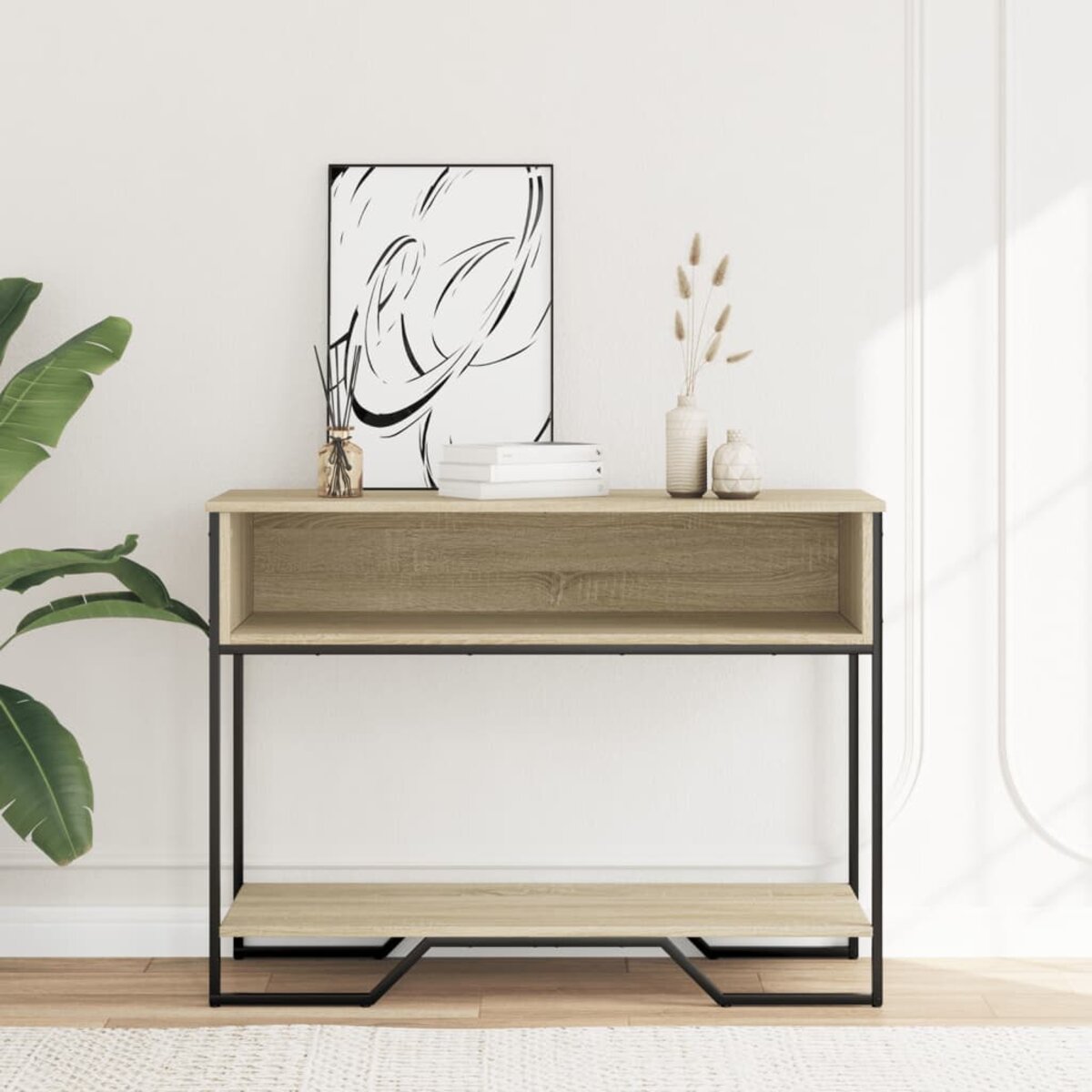 Table Console En Pin Massif - Dimensions 80x40x75 Cm - Blanc, Marron, Gris, Miel, Noir - Pour Entrée Ou Salon
