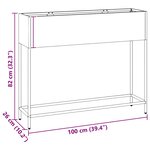 vidaXL Bac de jardin surélevé Noir 100 x 26 x 82 cm Acier