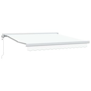 vidaXL Auvent rétractable Blanc 350 x 250 x 165 cm Tissu et Métal