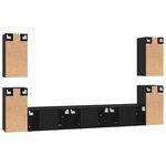 vidaXL Ensemble meuble TV 7 Pièces Chêne noir 60 x 30 x 30 cm