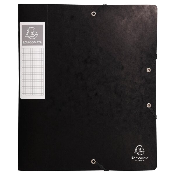 Boite De Classement Cartobox Dos 60mm Carte Lustrée - A4 - Noir - X 10 - Exacompta