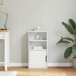 vidaXL Armoire latérale ODDA blanc 40x24x79 cm bois massif pin