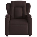 vidaXL Fauteuil inclinable électrique Marron foncé Tissu