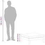 vidaXL Repose-pied sectionnel avec coussin blanc crème Bois d'acacia