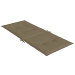 vidaXL Coussins de chaise à dossier haut lot de 4 taupe mélangé tissu