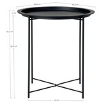 House Nordic Table d'appoint Anne 47 cm Rond Noir