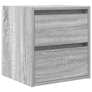 vidaXL Table de chevet murale sonoma gris 38x34x40 cm