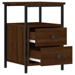 vidaXL Tables de chevet 2Pièces chêne marron 34x35 5x50cm bois ingénierie