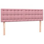 vidaXL Sommier à lattes de lit avec matelas rose 140x220 cm velours
