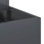 vidaXL Jardinière de jardin 3 niveaux 90x90x35 cm Anthracite Acier